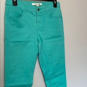 Teal Green Skinny Jeans 
